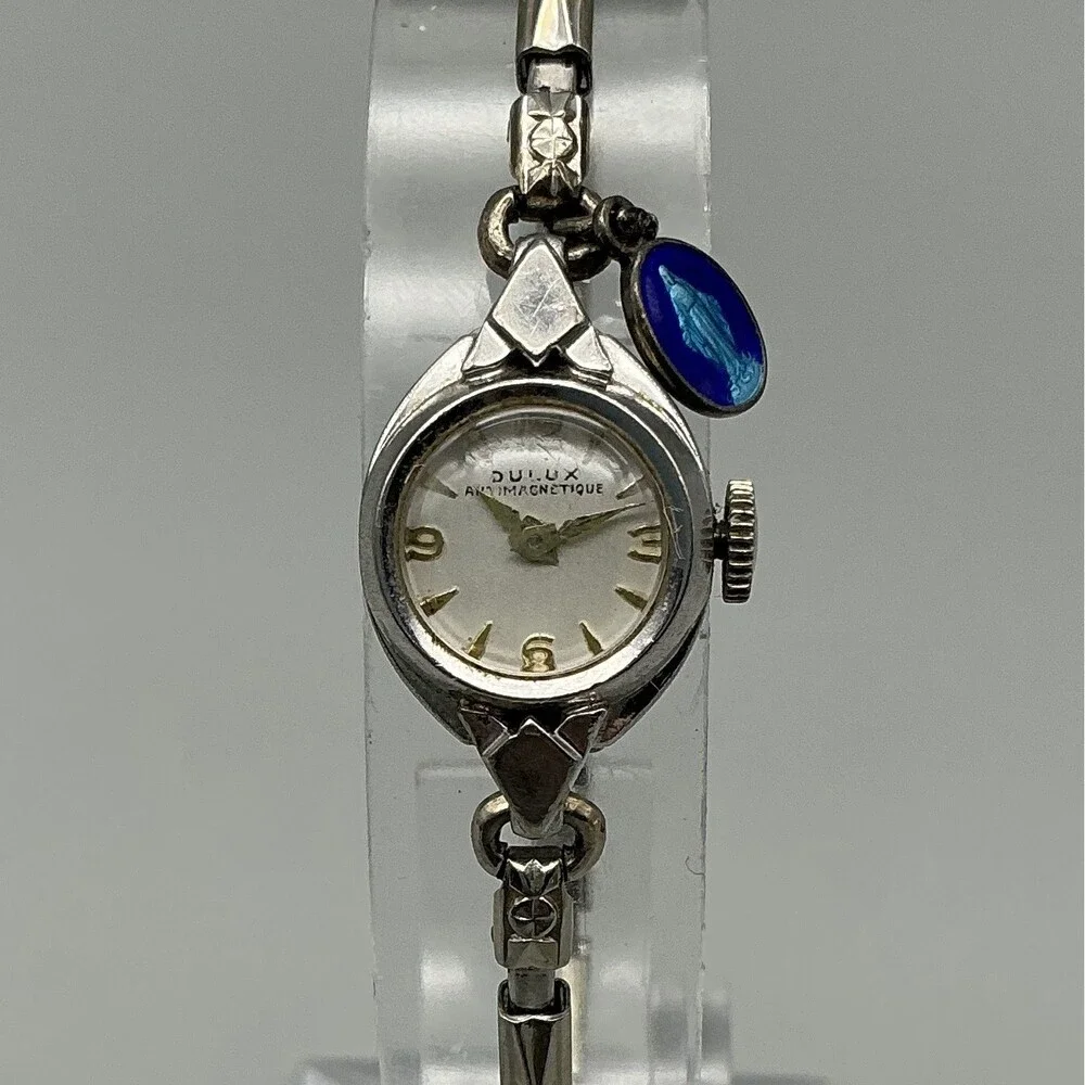 Vintage Dulux Women Watch 14mm 10K RGP Antimagnetic Cocktail Stretch Manual Wind